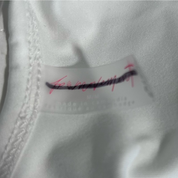 NWT Free People Easy Tiger Tennis Romper. White/green. Small or Medium - Picture 8 of 9